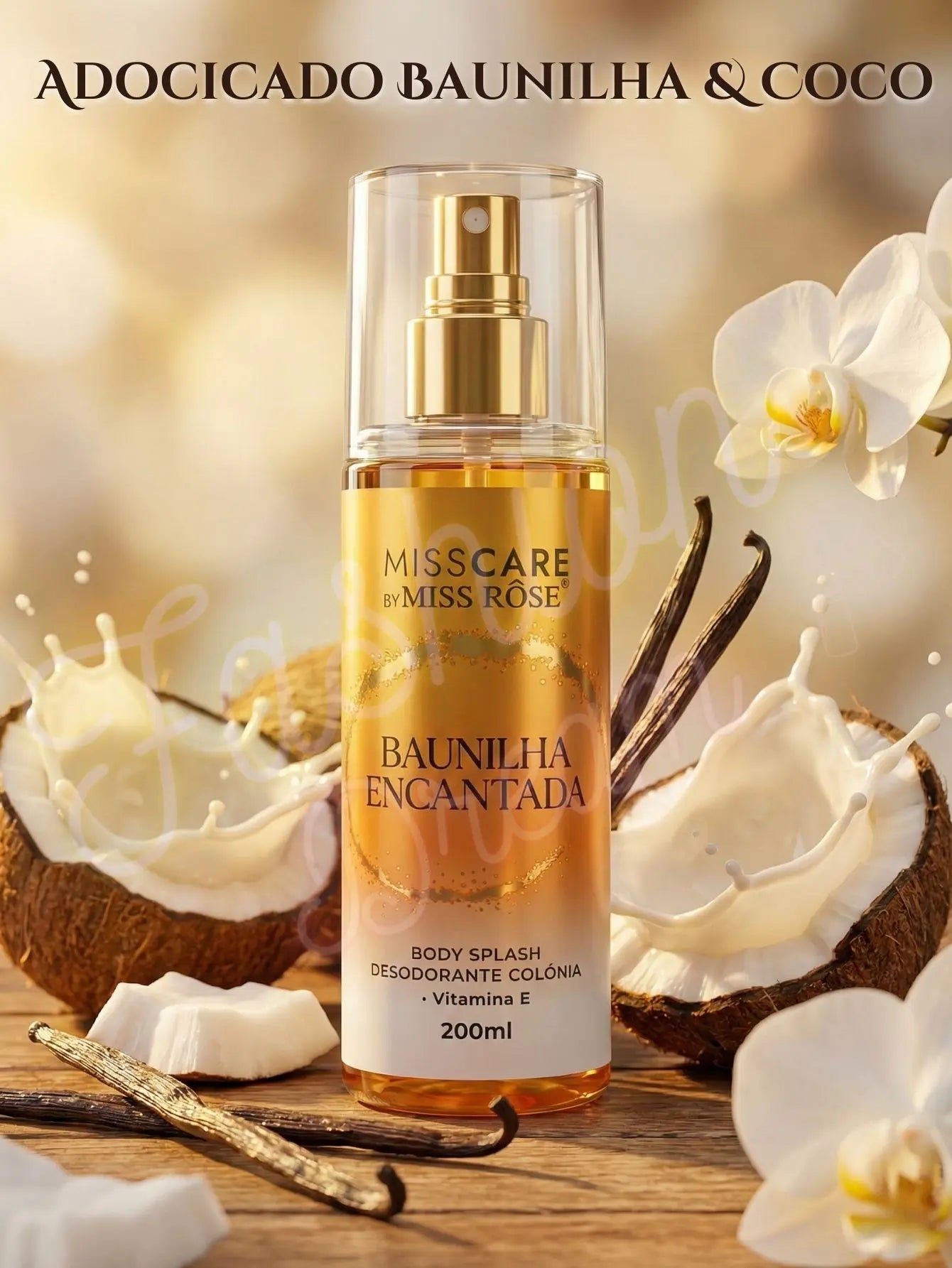 Body Splash Baunilha Encantada — Colônia Feminina 200ml