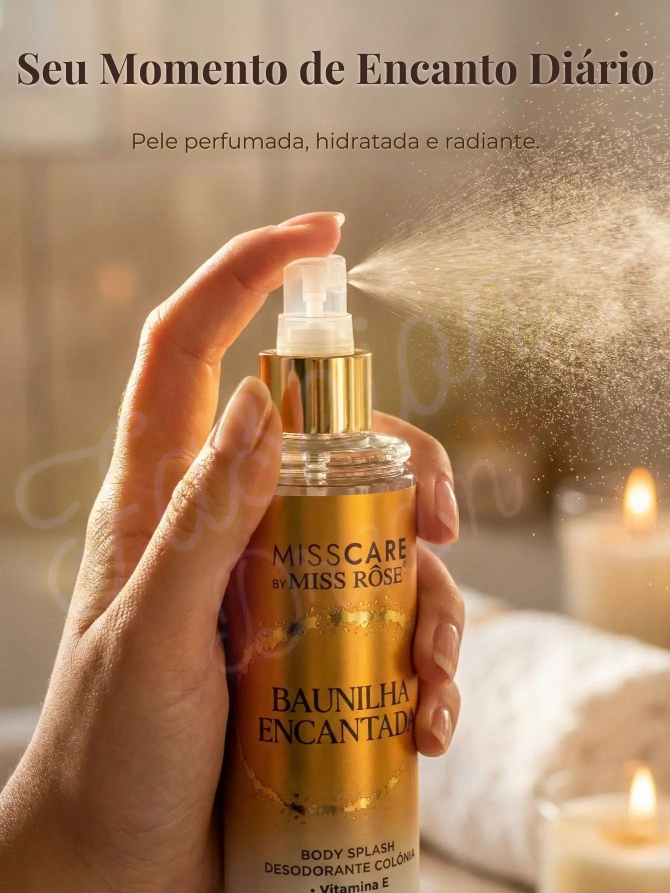 Body Splash Baunilha Encantada — Colônia Feminina 200ml