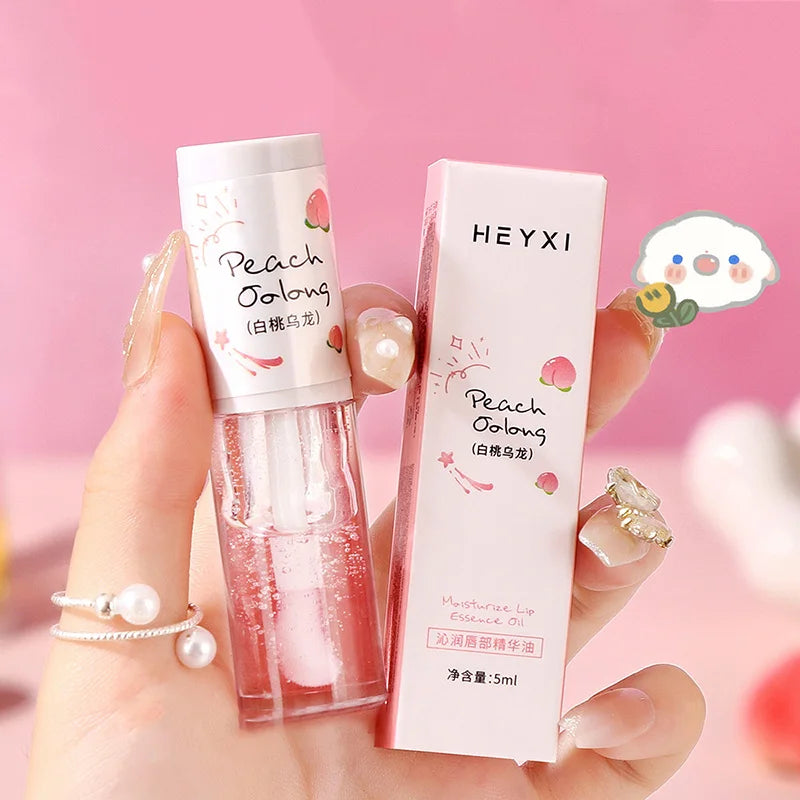 Gloss Labial Jelly Coreano com Pincel - Óleo Hidratante Longa Duração