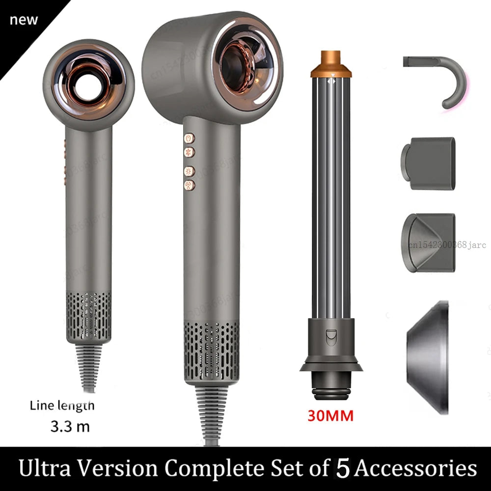 Secador de Cabelo Profissional 220V — Íons Negativos, Sem Hélice, Motor Brushless