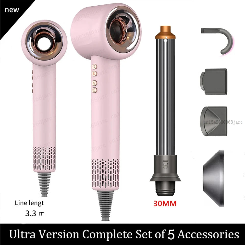Secador de Cabelo Profissional 220V — Íons Negativos, Sem Hélice, Motor Brushless
