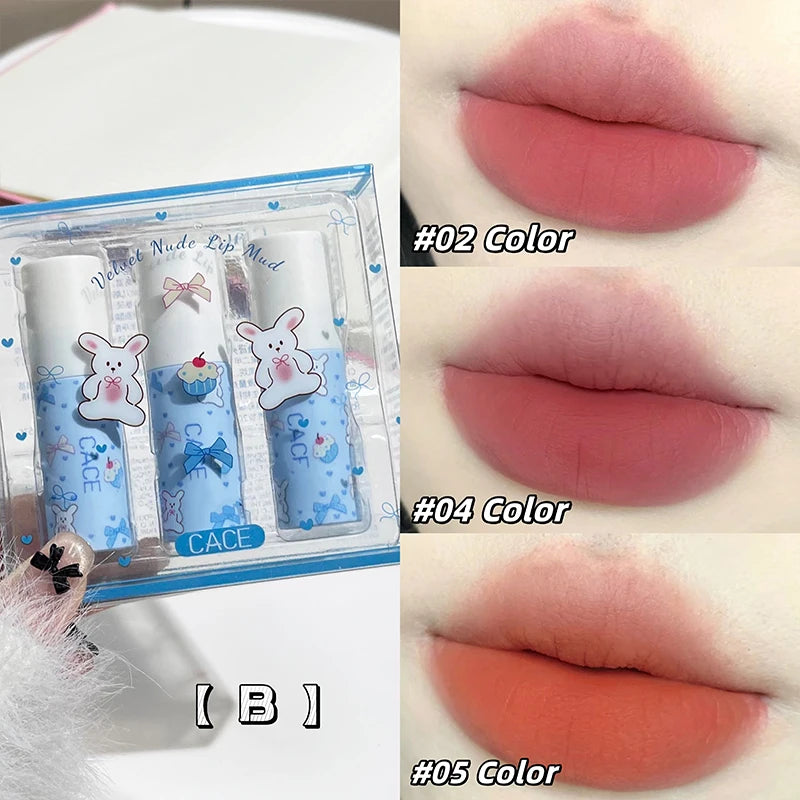 Kit Batom Matte Veludo Little Bunny - Textura Sedosa Longa Duração