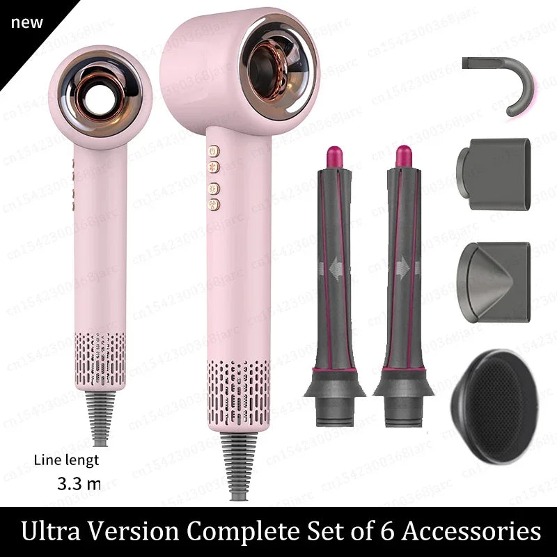 Secador de Cabelo Profissional 220V — Íons Negativos, Sem Hélice, Motor Brushless