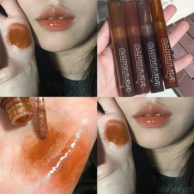 Gloss Labial Mirror Punk - Óleo Labial Transparente Impermeável