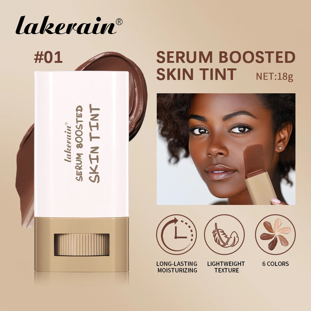 Bastão de Base Magic Eraser - Skin Tint com Sérum, Alta Cobertura e Efeito Aveludado