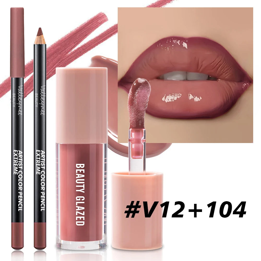 Kit 2 Produtos Labiais Velvet — Batom e Delineador