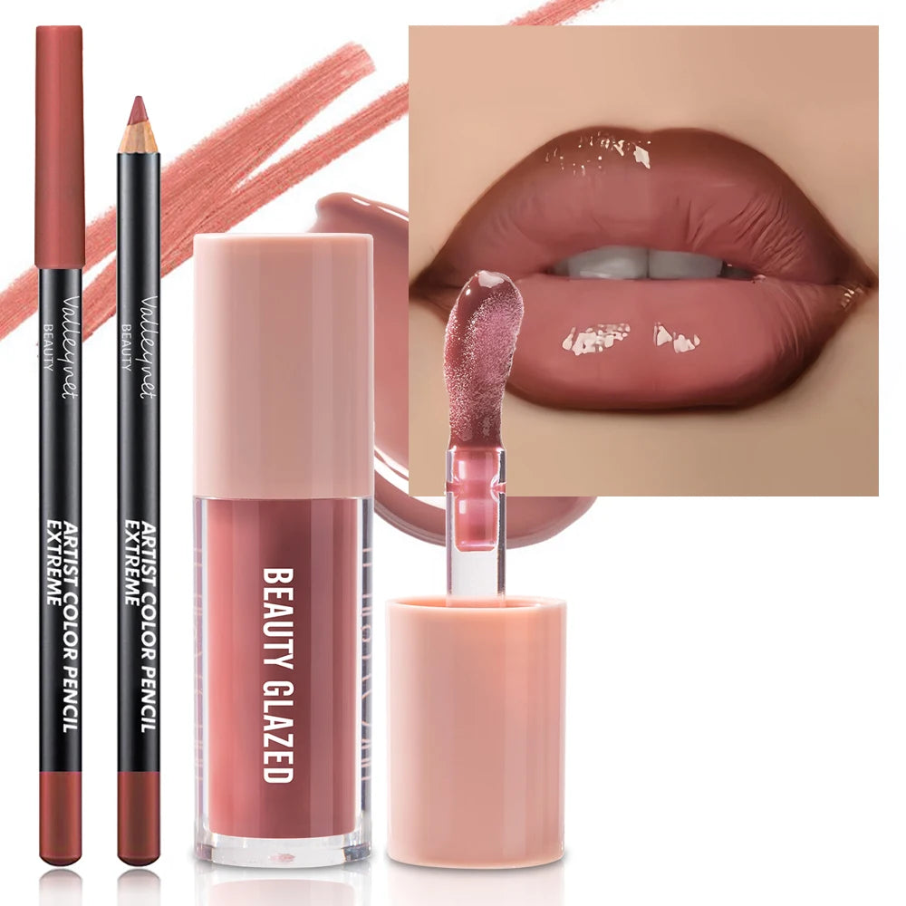 Kit 2 Produtos Labiais Velvet — Batom e Delineador