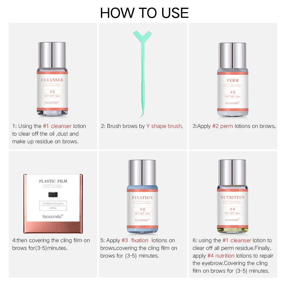 Kit de Laminação de Sobrancelhas - Brow Lift com Queratina