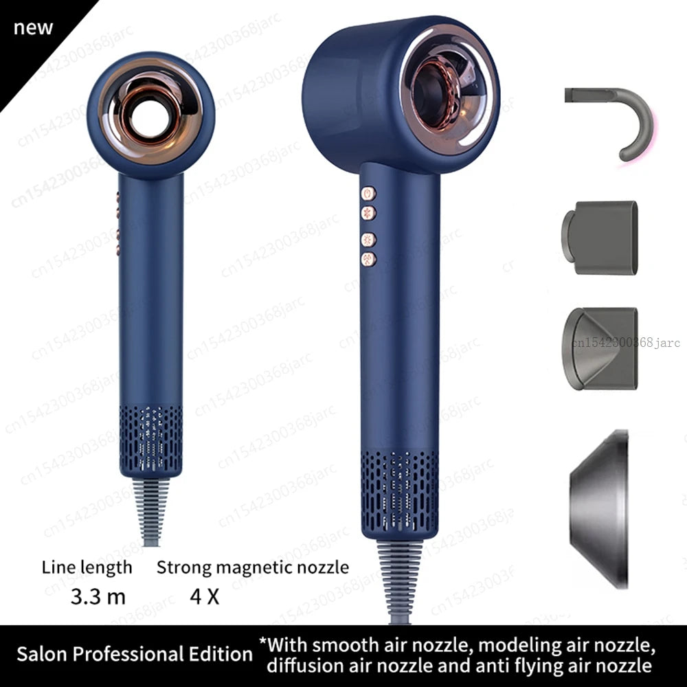 Secador de Cabelo Profissional 220V — Íons Negativos, Sem Hélice, Motor Brushless