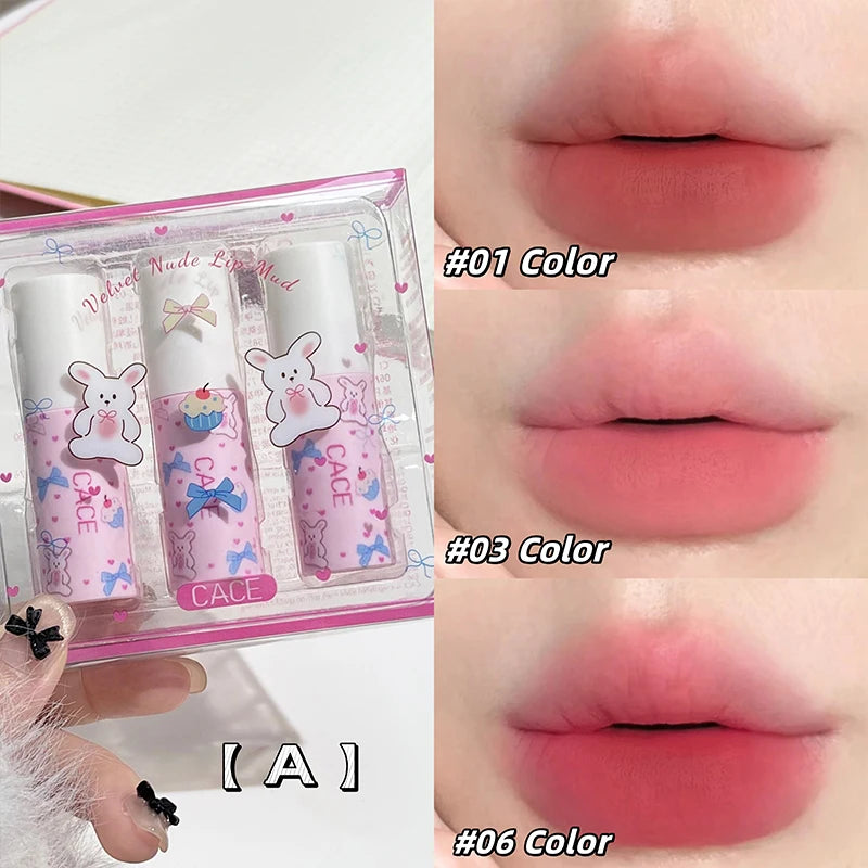 Kit Batom Matte Veludo Little Bunny - Textura Sedosa Longa Duração