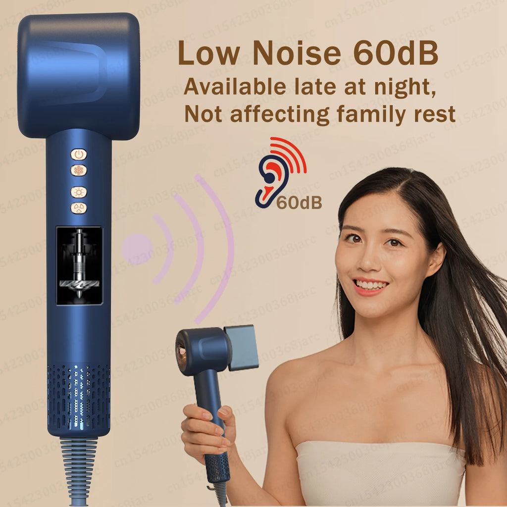Secador de Cabelo Profissional 220V — Íons Negativos, Sem Hélice, Motor Brushless
