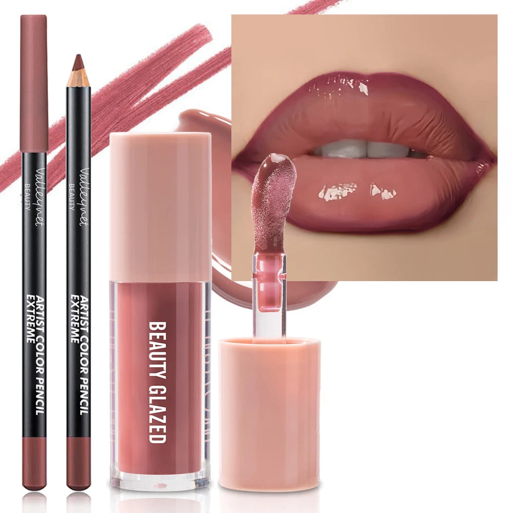 Kit 2 Produtos Labiais Velvet — Batom e Delineador