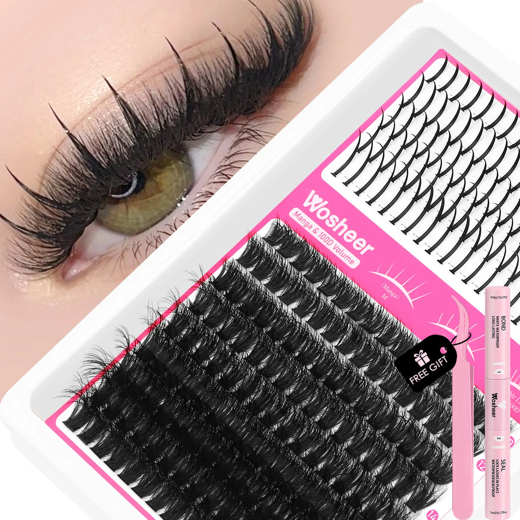 WOSHEER Kit de Cílios Spike - Extensão DIY Volume e Manga