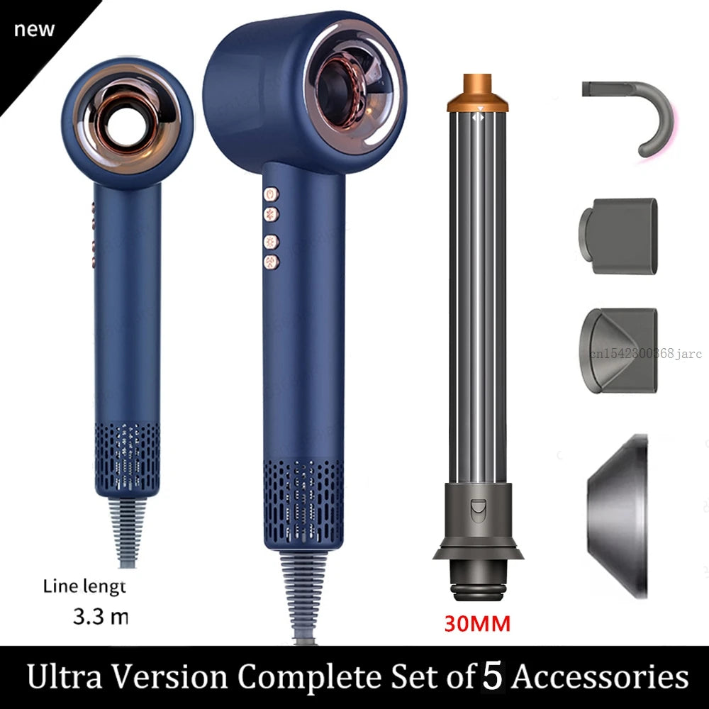 Secador de Cabelo Profissional 220V — Íons Negativos, Sem Hélice, Motor Brushless