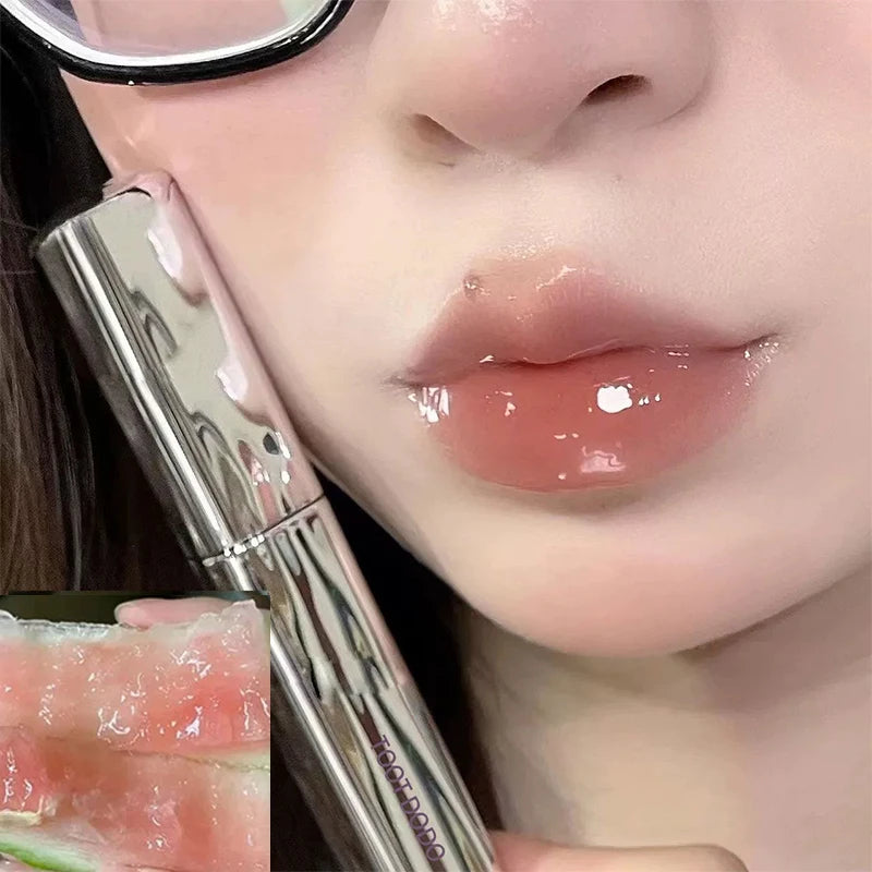 Gloss Labial Crystal Jelly Tubo Prata - 5 Cores Hidratante